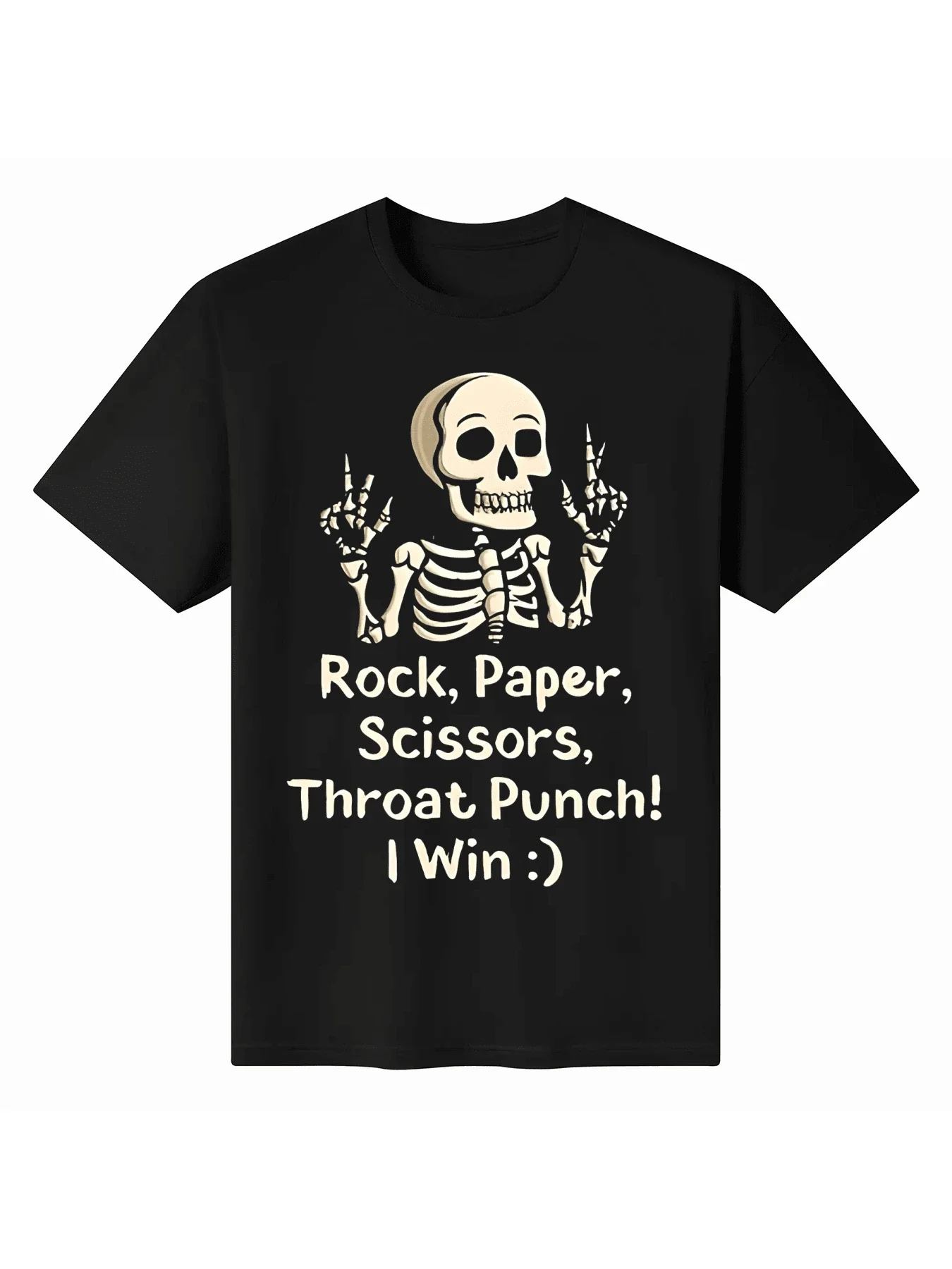 Rock Paper Scissors Throat Punch Win Shirt -Funny Game Shirt