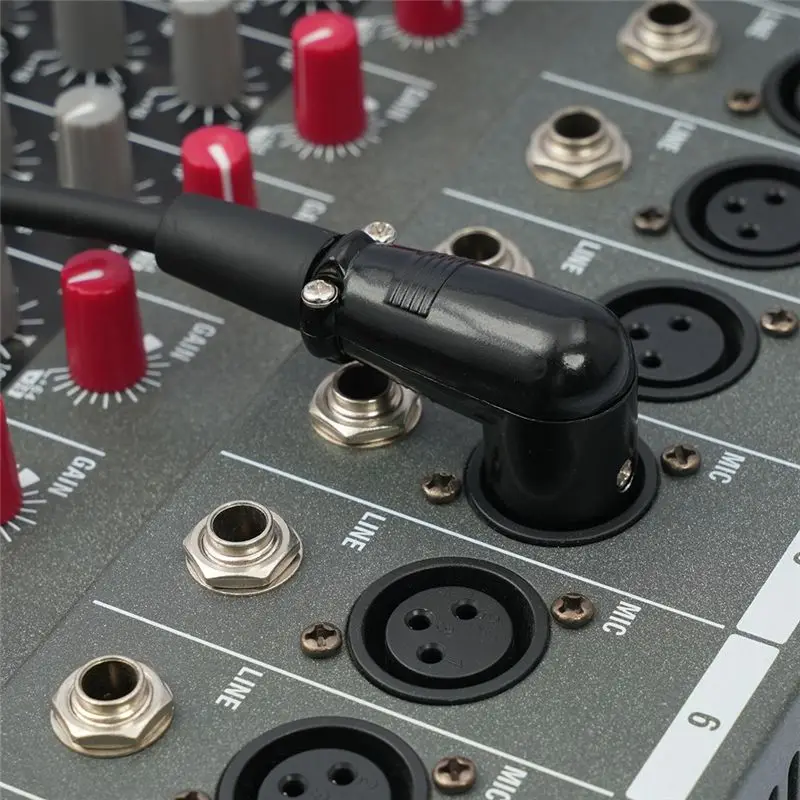 Y47A XLR Right Angle Microphone Extension Cable, 3-Pin Male to Female Audio Cord Shielded, for Stage Studio Speaker Mixer Guitar