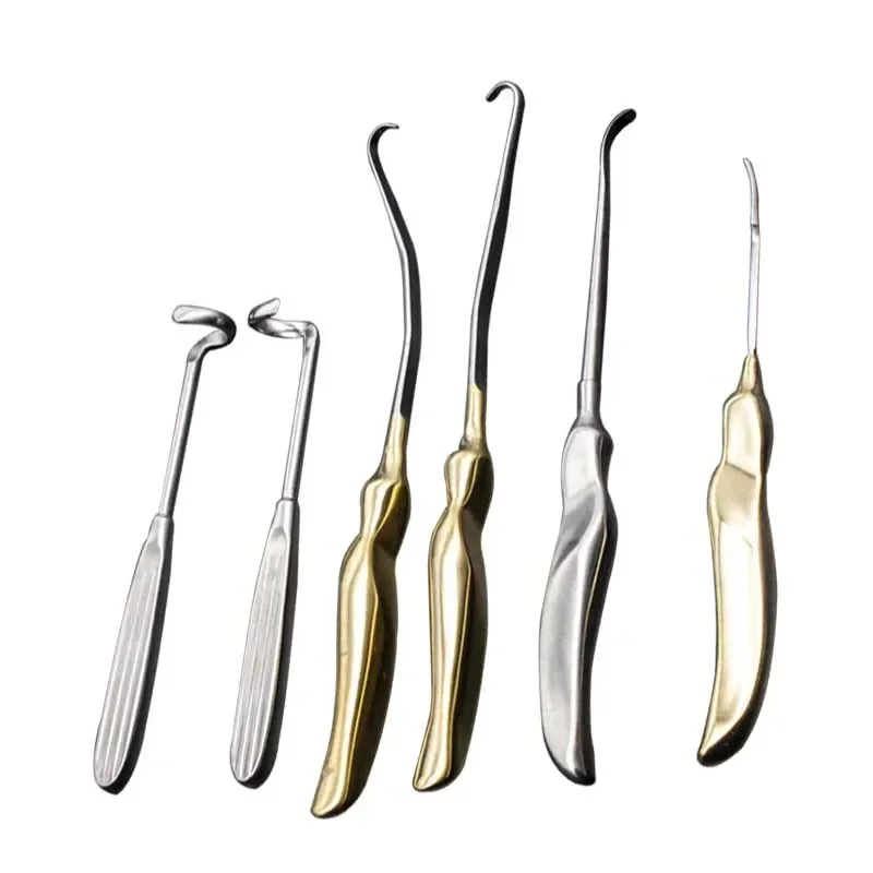 Stainless Steel Rib Cartilage Stripper Stripper Pulling Hook Rhinoplasty Surgery Instruments Left and Right Shovel Type