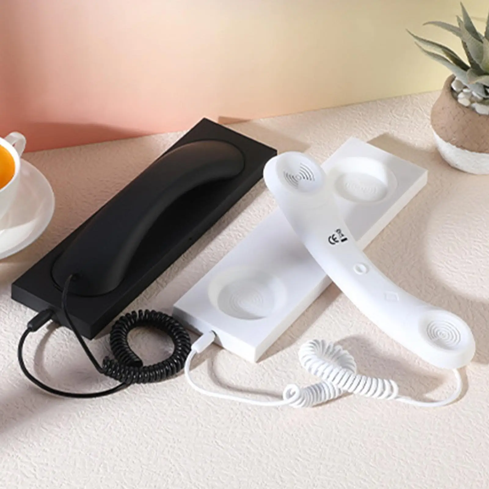 Retro Handset Noise Reduction Jack Landline With 3.5mm Jack Retro Landline Phone For Work Home Office Seniors Computer Wall