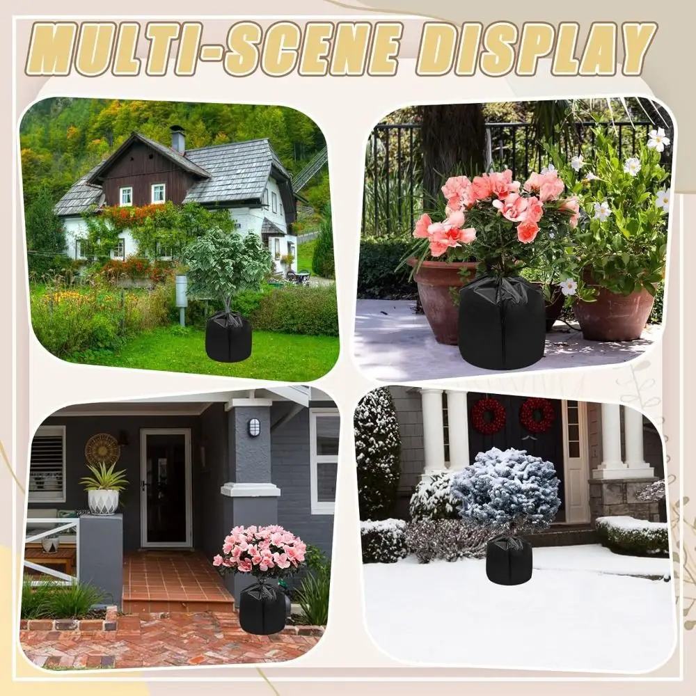 Reusable Plant Protection Cover Zipper Drawstring Oxford Cloth Plant Antifreeze Cover Durable Coldproof Plant Insulation Cover