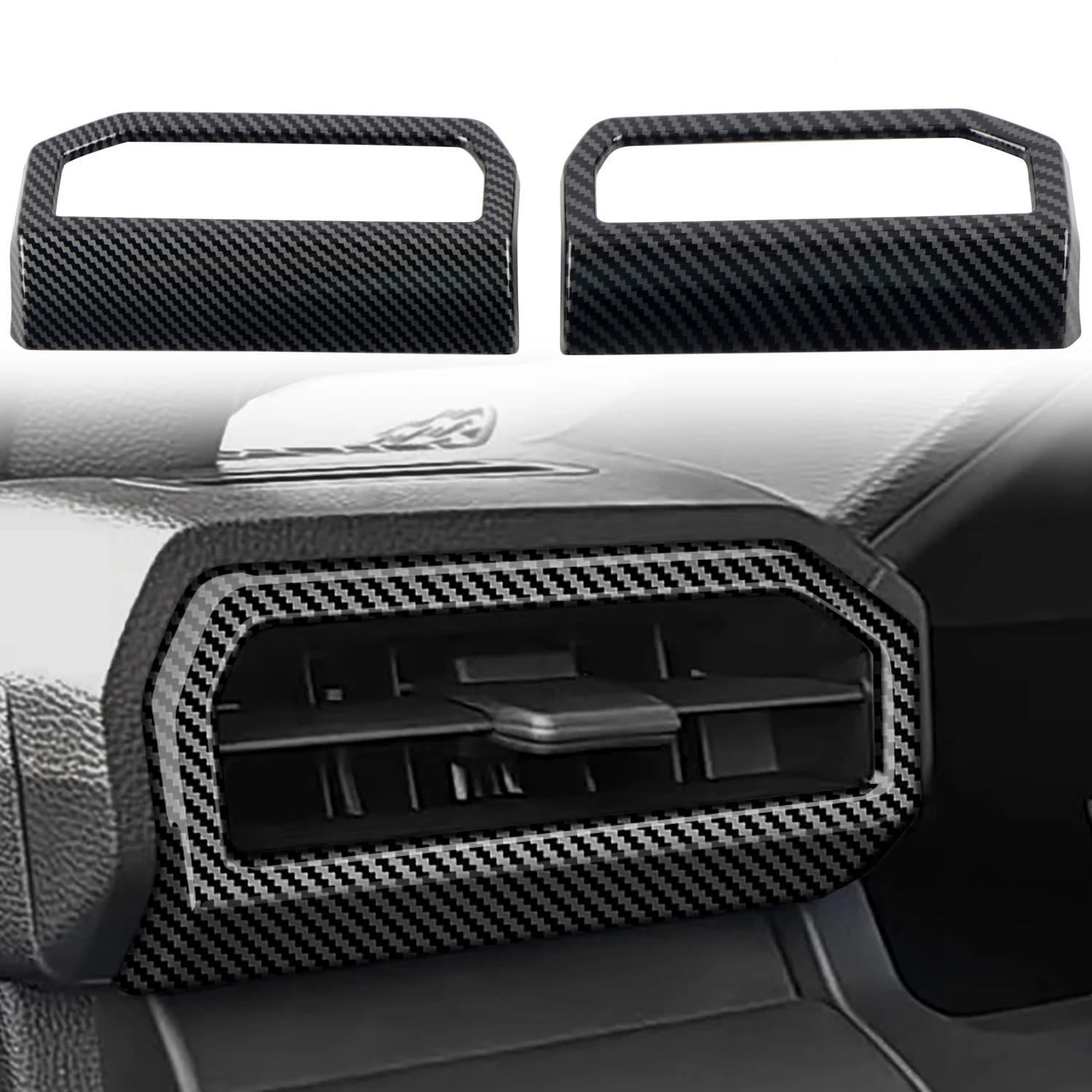 For Toyota 4Runner 2025 Tacoma 2024-2025 Front Side A/C Air Vent Outlet Overlay Cover ABS Car Interior Accessories 2pcs