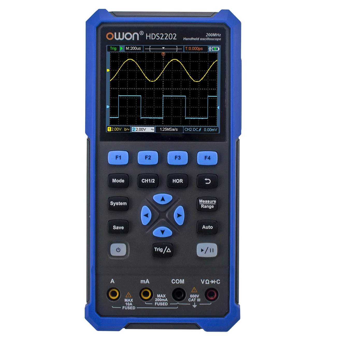 OWON Handheld Oscilloscope 200MHz Bandwidth 20000 Counts Multimeter OSC + DMM + Waveform Generator 3 in 1