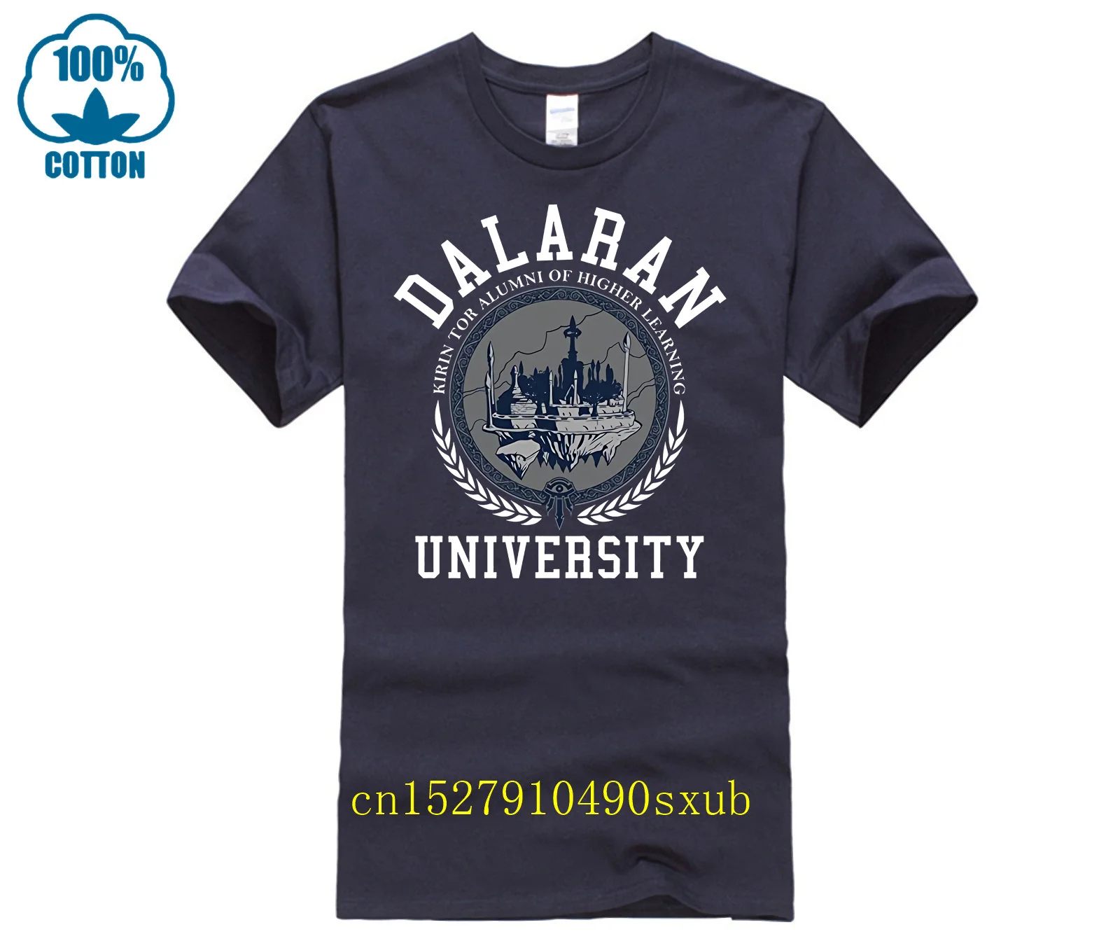 2019 hot koop game t-shirt merk t-shirt World Of Warcraft mannen Dalaran University Premium T-Shirt Cotton Tee Shirt Present