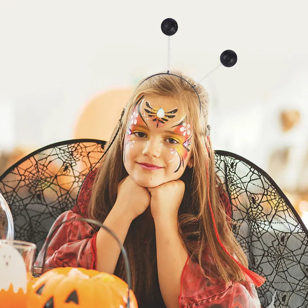 

8pcs Pompom Headband Foam Headbands Halloween Party Supplies Costume Accessories Hair Decor Antenna Ball Cosplay Props Birthday