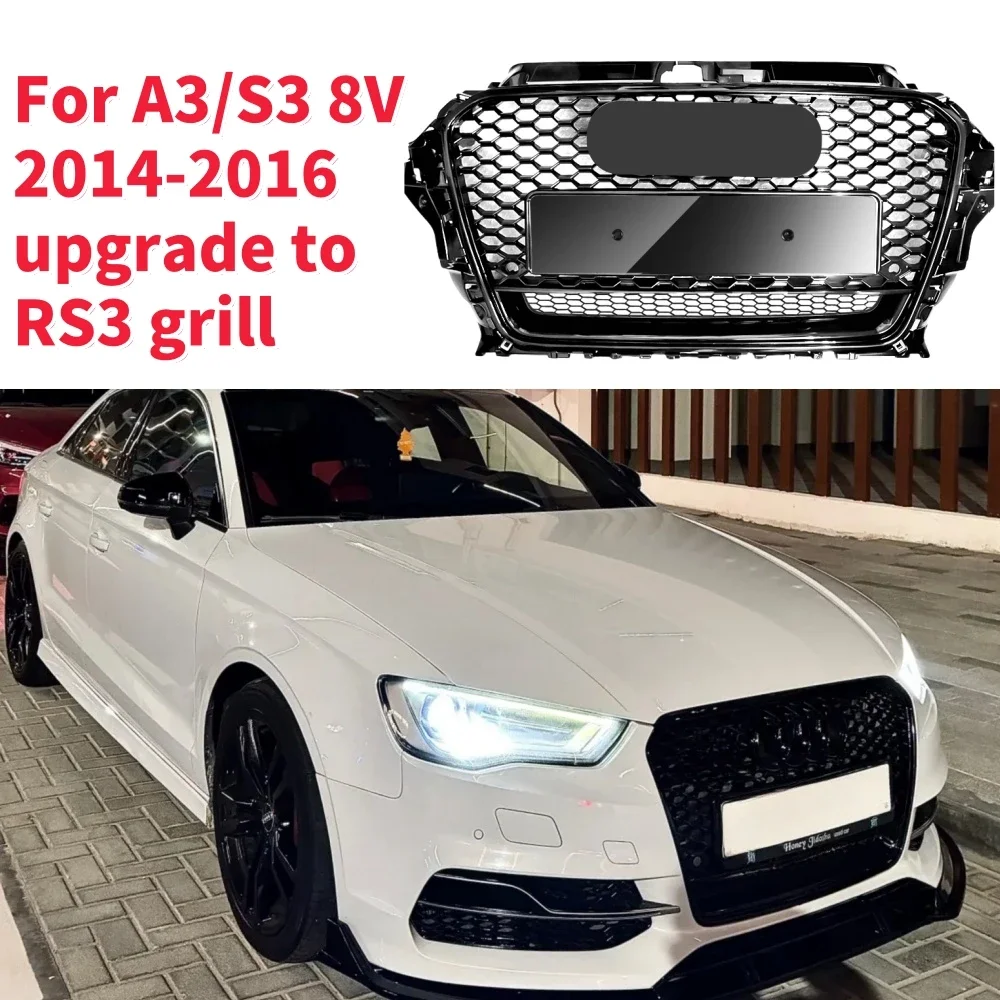 

Racing Grills Front Hood Grille Car Front Bumper Grill Center Grille for RS3 Grill for A3/S3 8V 2014-2016