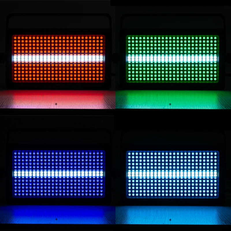 60W Mni LED Strobe Remote 48 White 288 color LEDs 3in1 48Partition DMX Super Bright Dj Strobe Stage Lighting Effects