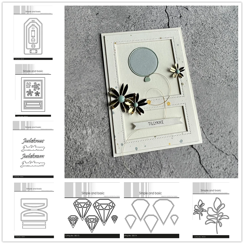Branches Outline Lace Diamond Tags Treatbag Topper Banner Metal Cutting Dies For Scrapbooking Frame Card Craft