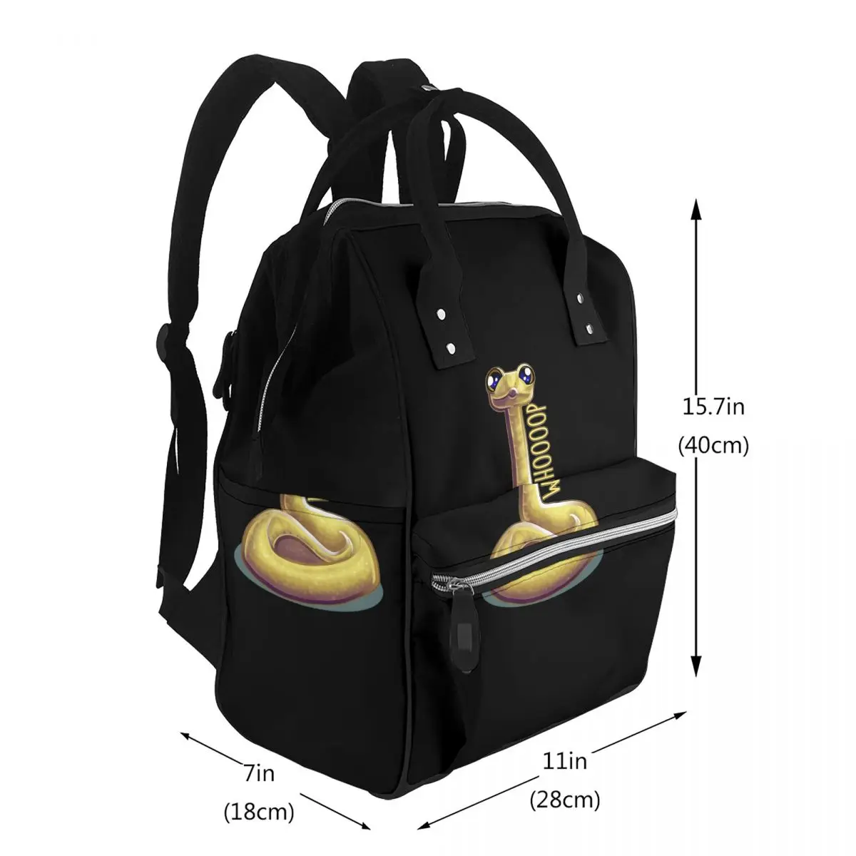 Whooping Snake Student Backpack School Bag Hiking Travel Daypack for Men Women Bookbag Shoulder Bags
