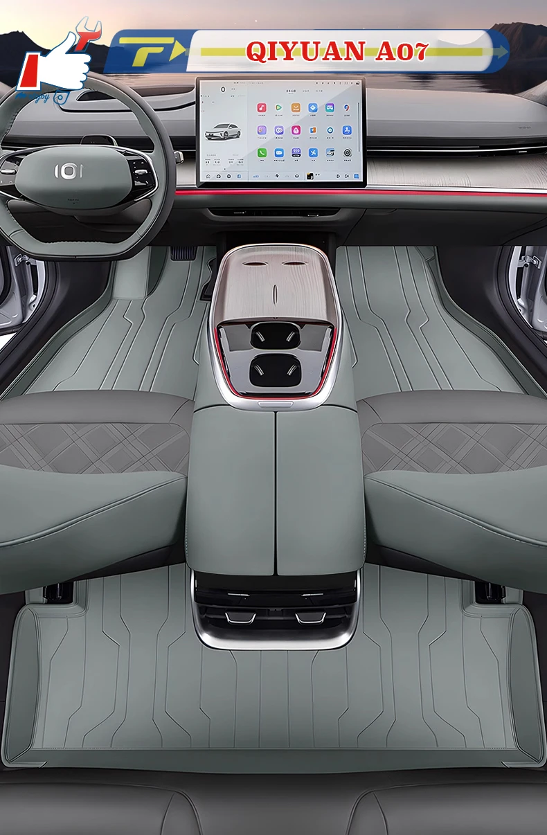 

Автомобильный коврик с левым рулем для CHANGAN QIYUAN A07 2024, коврик для ног с полным увеличением, напольный коврик, водонепроницаемый коврик