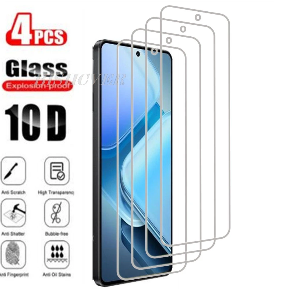 4Pcs Tempered Glass For Vivo iQOO Z9 Turbo 6.78