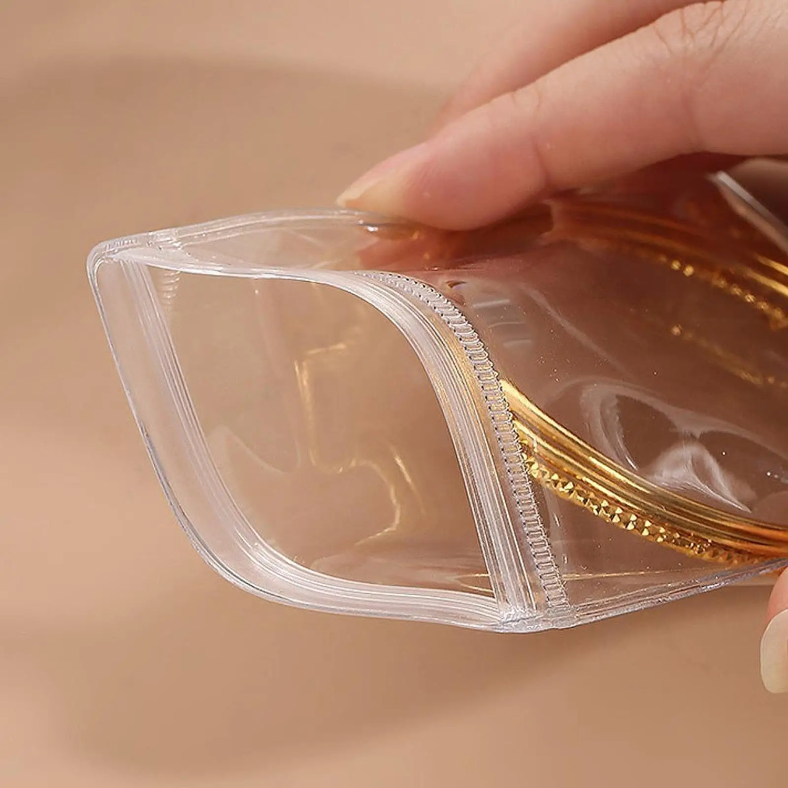 

Прозрачный органайзер для ювелирных изделий, акриловый чехол для хранения с сумками для ювелирных изделий для дорожных аксессуаров