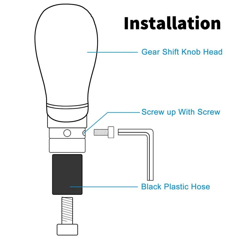 General gearshift lever, red line, blue line, black line, gear replacement, shift lever accessory