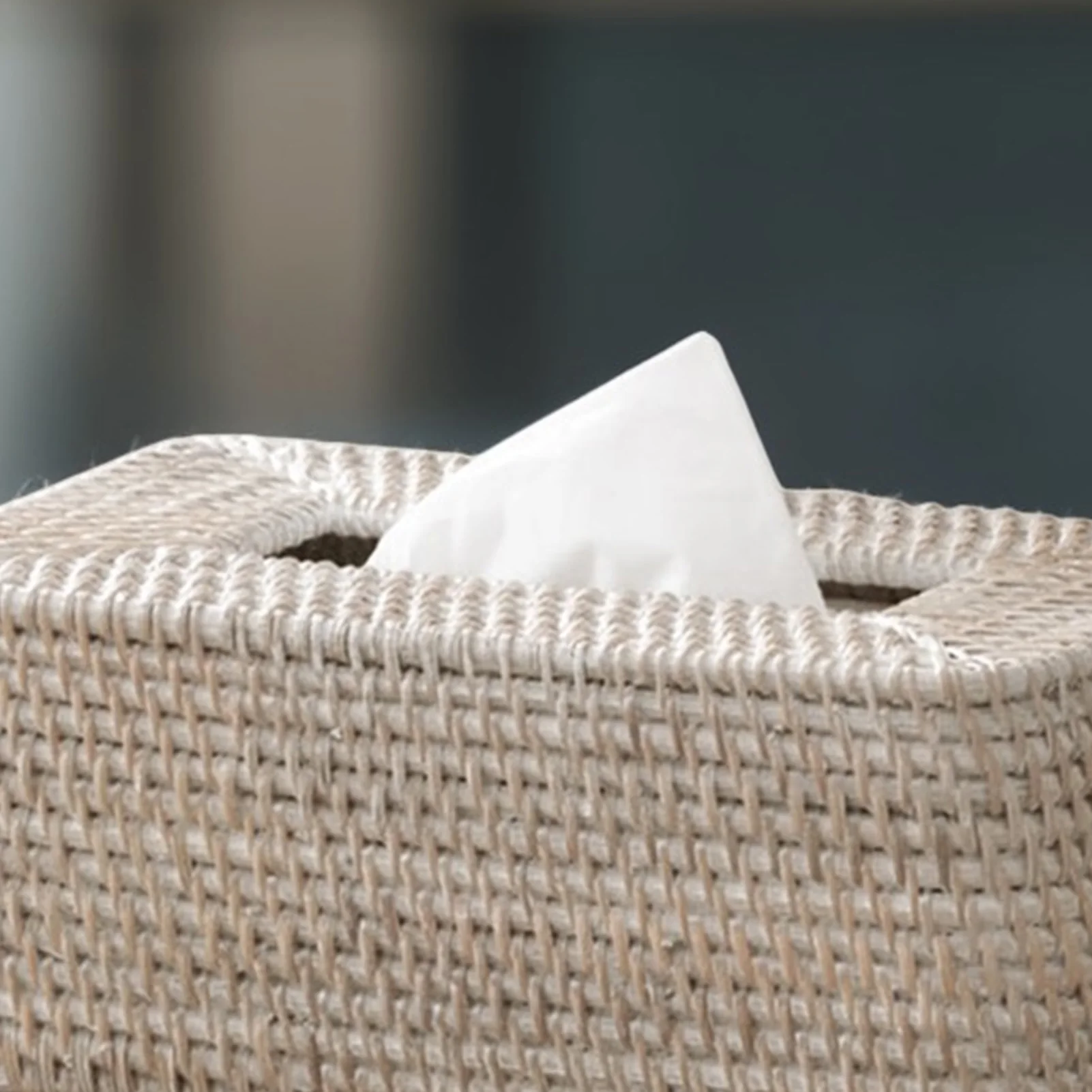 

Hand Woven Tissue Box Nordic Style Desktop Organizer Box For Napkin Tissue Paper Facial Tissue Vintage Vine Woven Storage Boxes