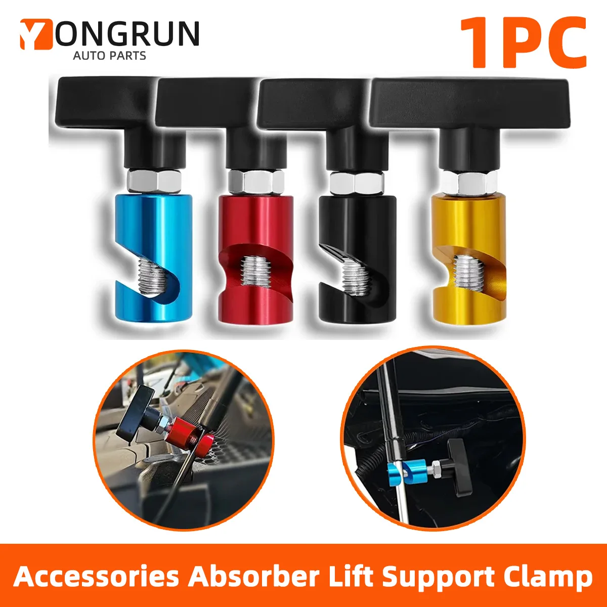 

YONGRUN 1PC Metal Anti Slip Fixed Clamp Car Engine Hood Bracket Air Pressure Rod General Motors Tailgate Lifting Support Bracket