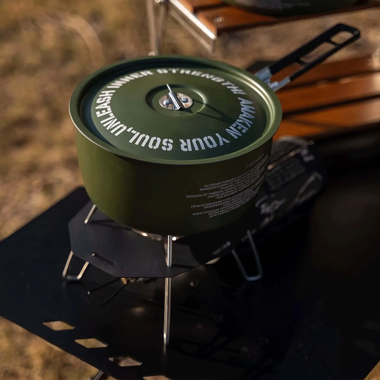 

Camping Cookware Set Camping Frying Pans For Cooking Detachable Handle Design Frying Tools Stackable For Family Survival