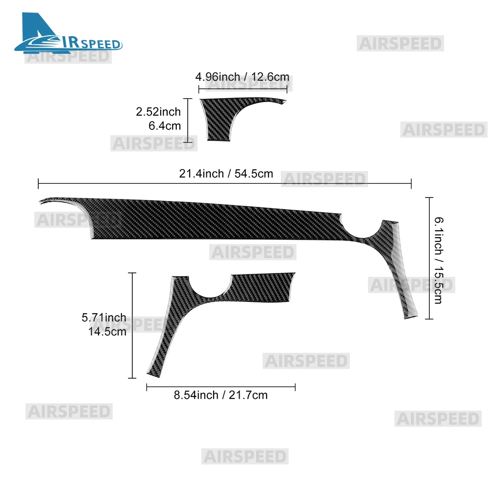 ملصق من ألياف الكربون الناعمة الحقيقية لشركة فيات 500 500C/Abarth 595 595C /695 695C 2016 2017 2018 2019 2020 2021 2022 2023 2024 500e 2016-2019 شريط أدوات السيارة
