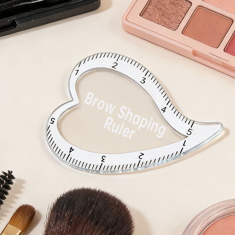 One-minute Eyebrow Ruler | Transparent Stencil for Beginners, Tattoo Artists | Quick Shaping Tool | Love Makeup Helper