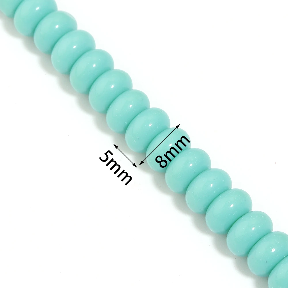 75 Stück 5x8mm Kristallglas-Abakusperlen Lose Abstandsperlen für Schmuckherstellung DIY Handwerk Ohrringe Armband Halskette Zubehör – Detail 1