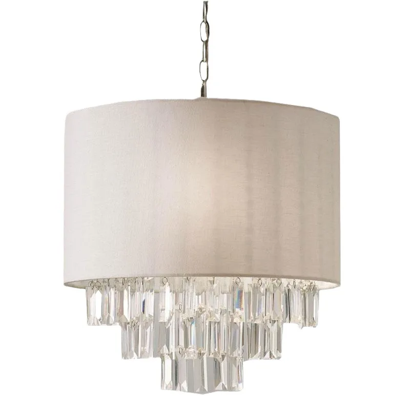 

Light luxury creativity, personalized bedroom, modern simple crystal fabric chandelier
