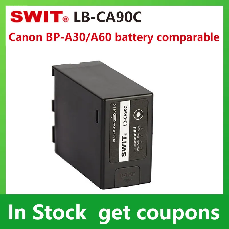 

Аккумуляторная батарея SWIT LB-CA90C серии Canon BP-A 90 Втч/6,2 Ач для Canon EOS-C200 C300MK2 C500MK2 XF605 XF705 BP-A30/A60