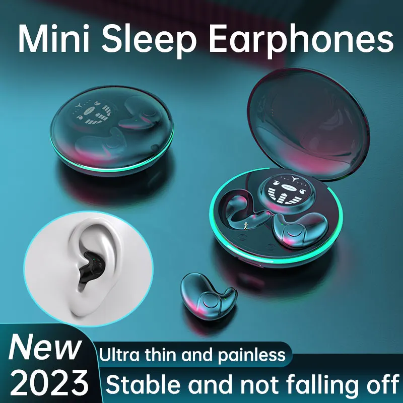 MINI Invisible Wireless Earphones Headphones Noise Reduction Sport Game Sleep Bluetooth 5.3 Earbuds HIFI Stereo Music Headset