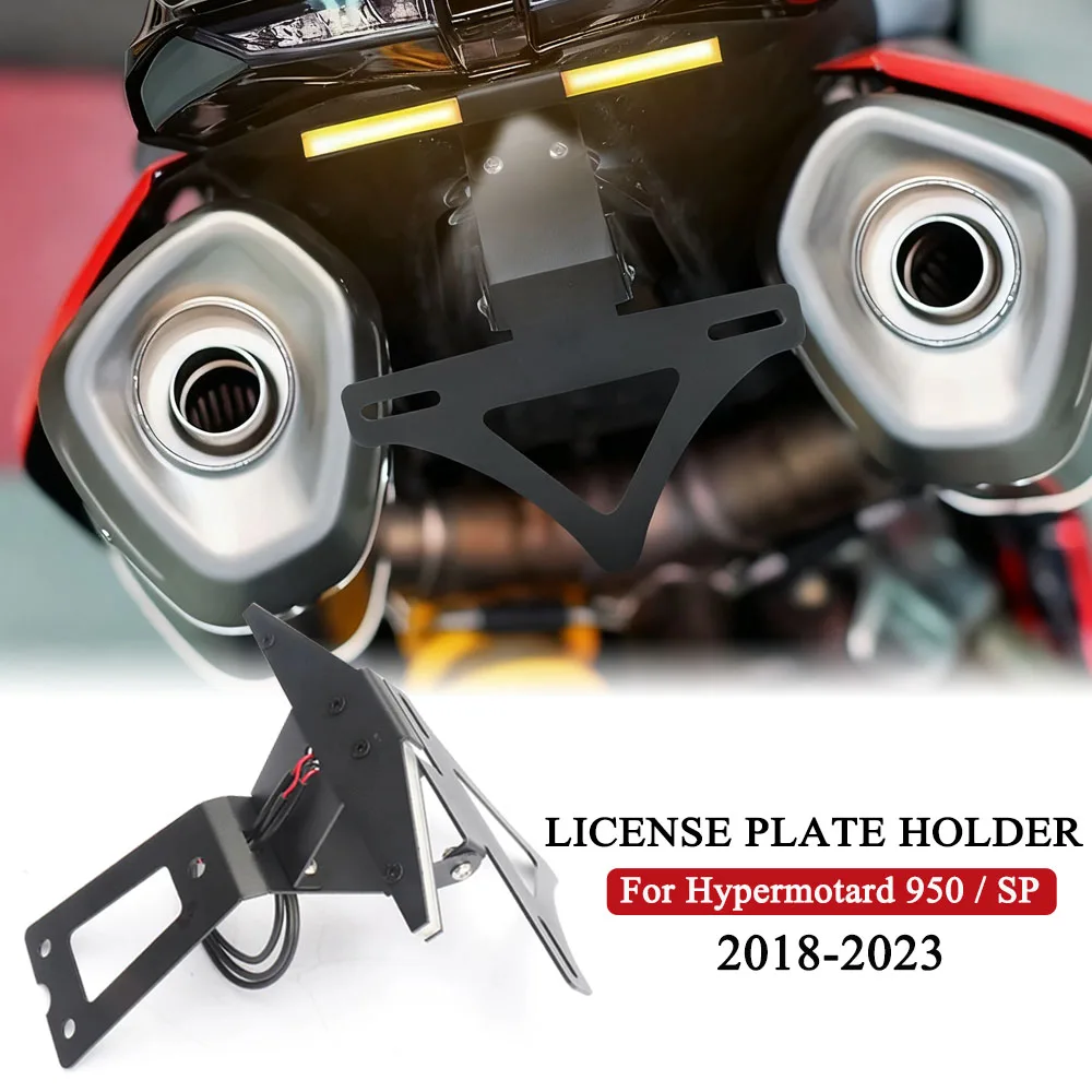 

NEW Motorcycle License Plate Bracket Holder For Ducati Hypermotard 950 SP 2018-2023 Turn Signal Rear Short Tail Bracket Kit