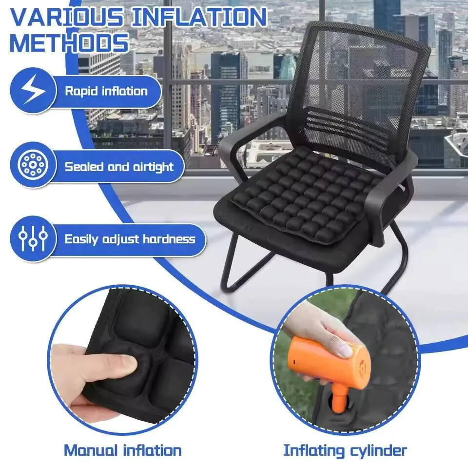 Breathable Inflatable Seat Cushion 3D Air Pressure Relief Pad For Office Home Car Wheelchair Seating