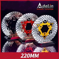 Original Adelin Aluminum alloy 220mm Floating disk motorcycle brake disc brake pads  Rapid cooling motorcycle rear disc brake