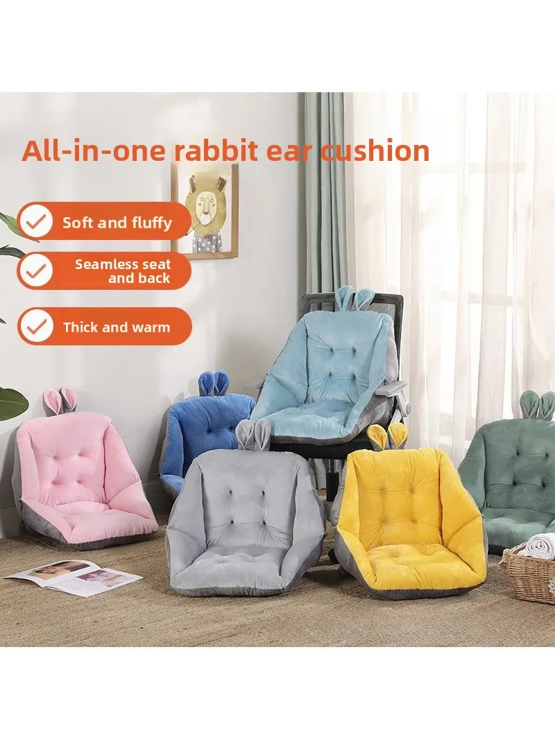 Thickened Crystal Velvet Material Rabbit Ear  One-Piece Office Chair Pad Student Butt Pad Support Sliding Design L-Shaped