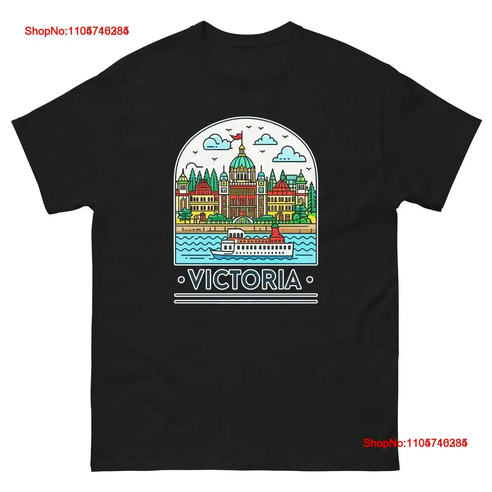 Victoria World Travel Urban Area City T Shirt vintage Washed fashion Versatile Soft Stylish Stretched homme graphic vintage