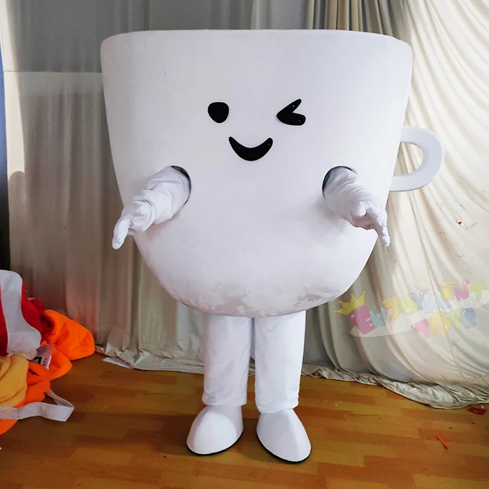 

Coffee Cup Mascot Costume Walking Doll Clothes Halloween Carnival Fancy Party Suits
