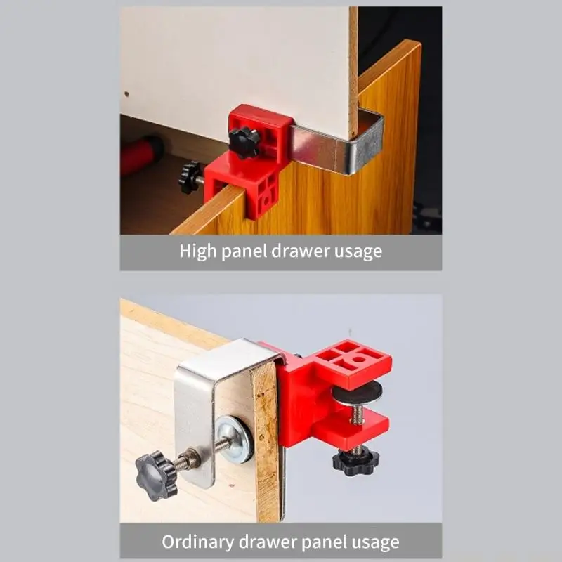 A2BE Adjustable Stable Furniture Woodworking Jig Cabinet Installation Tool Front Drawer Woodworking Clamps