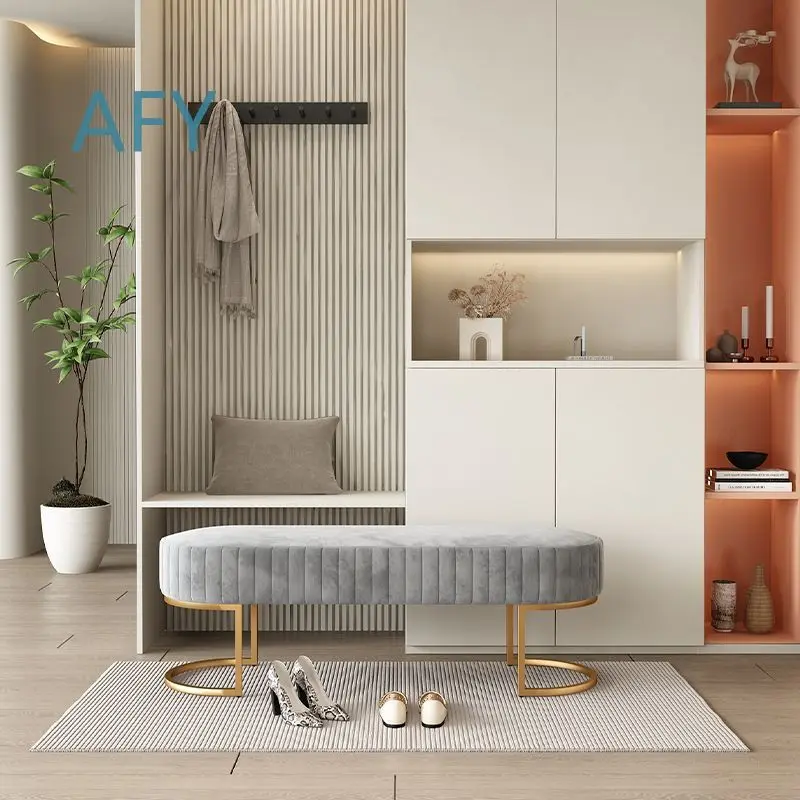 Bedroom Bench for Home Living Room Doorway Shoe Stool for Shopping Mall Clothing Store Waiting Area Seating Furniture