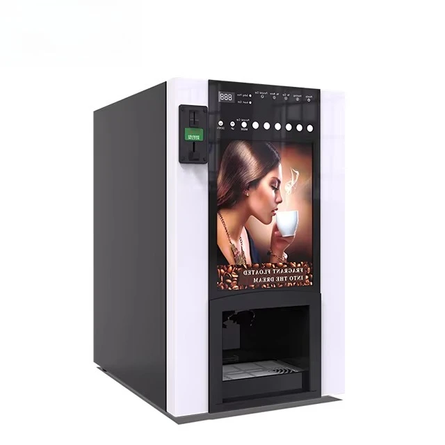 Stable coin operated control system supports fixed-price automatic beverage dispensing.