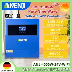 Inverter solare 4KW ibrido off grid 220V MPPT inverter fotovoltaico con WiFi PV 500VDC MPPT regolatore solare con WIFI