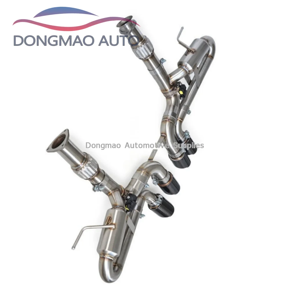 Exhaust for Chevrolet Corvette C8 Z06 2019-2023 High-performance Axle Back Exhaust Valve Four Muffler System Rear