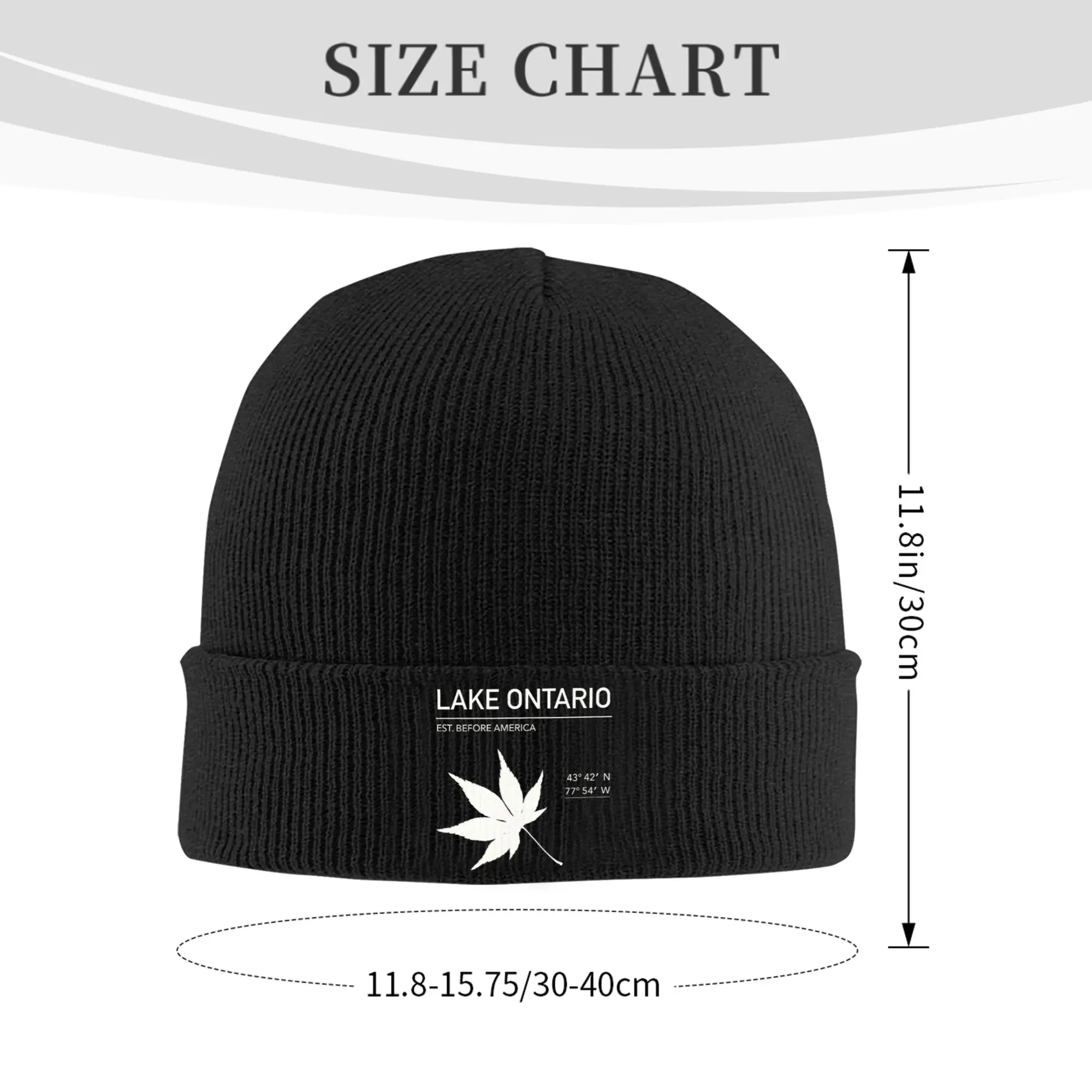 Lake Ontario- Established Before America Knitted Caps for Women Men Skullies Beanies Winter Hat Acrylic  Warm Melon Cap