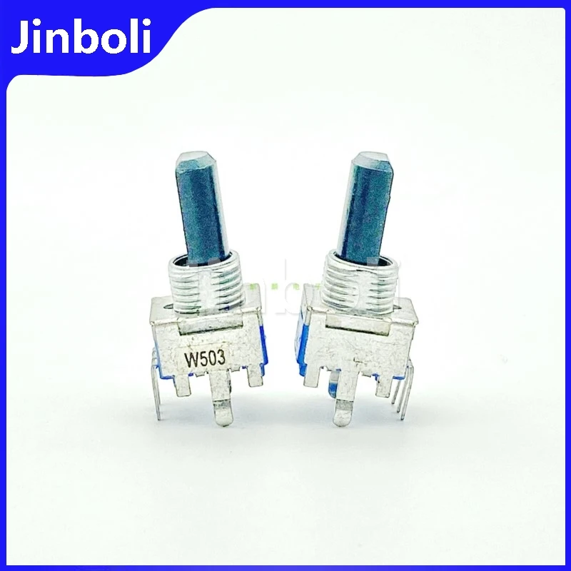 3PCS RK09 Single W50K W503 With Center Positioning Vertical 3Pins Mixer Effector Gain Volume Potentiometer D Shaft Length 16mm