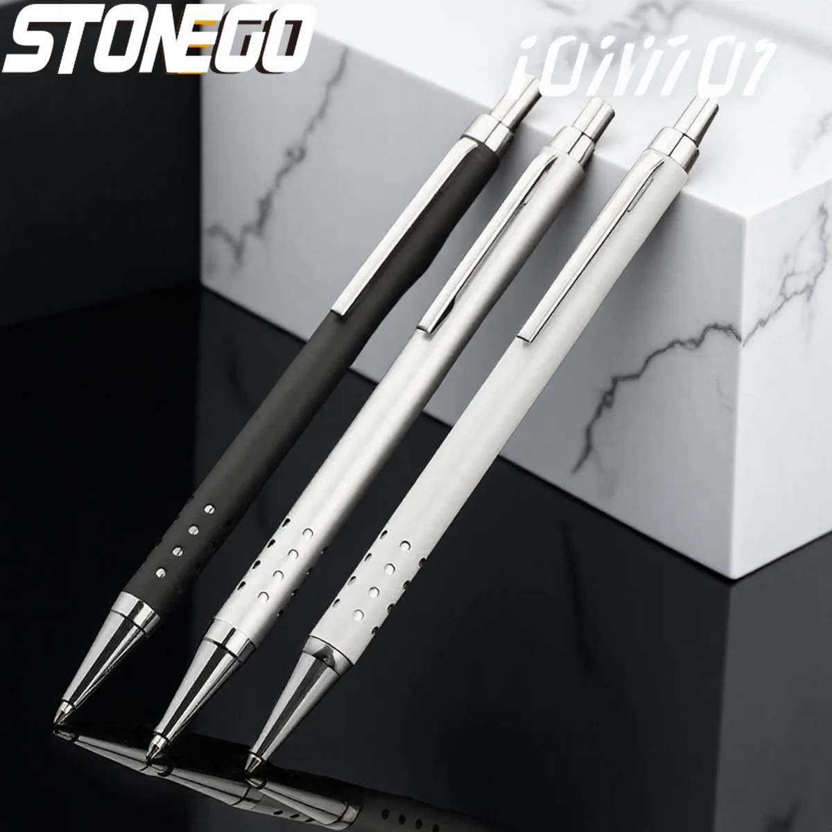 

Шариковая ручка с металлическим корпусом, средние черные чернила, гладкое письмо, выдвижной инструмент для письма