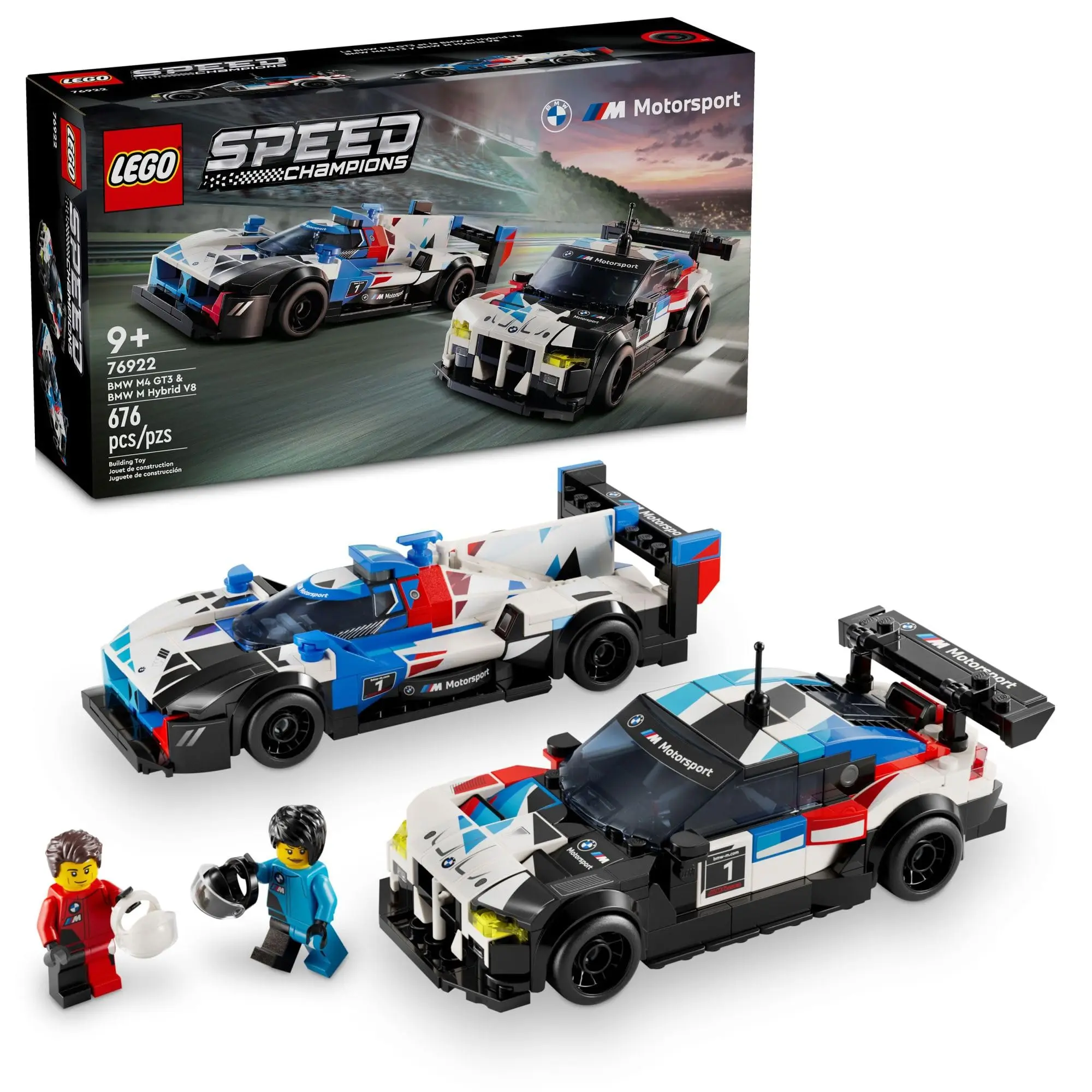 lego-speed-champions-bmw-m4-gt3-e-bmw-m-hybrid-v8-auto-da-corsa-giocattolo-bmw-con-2-modelli-da-costruzione-2-minifigure-di-driver-auto-giocattolo-76922