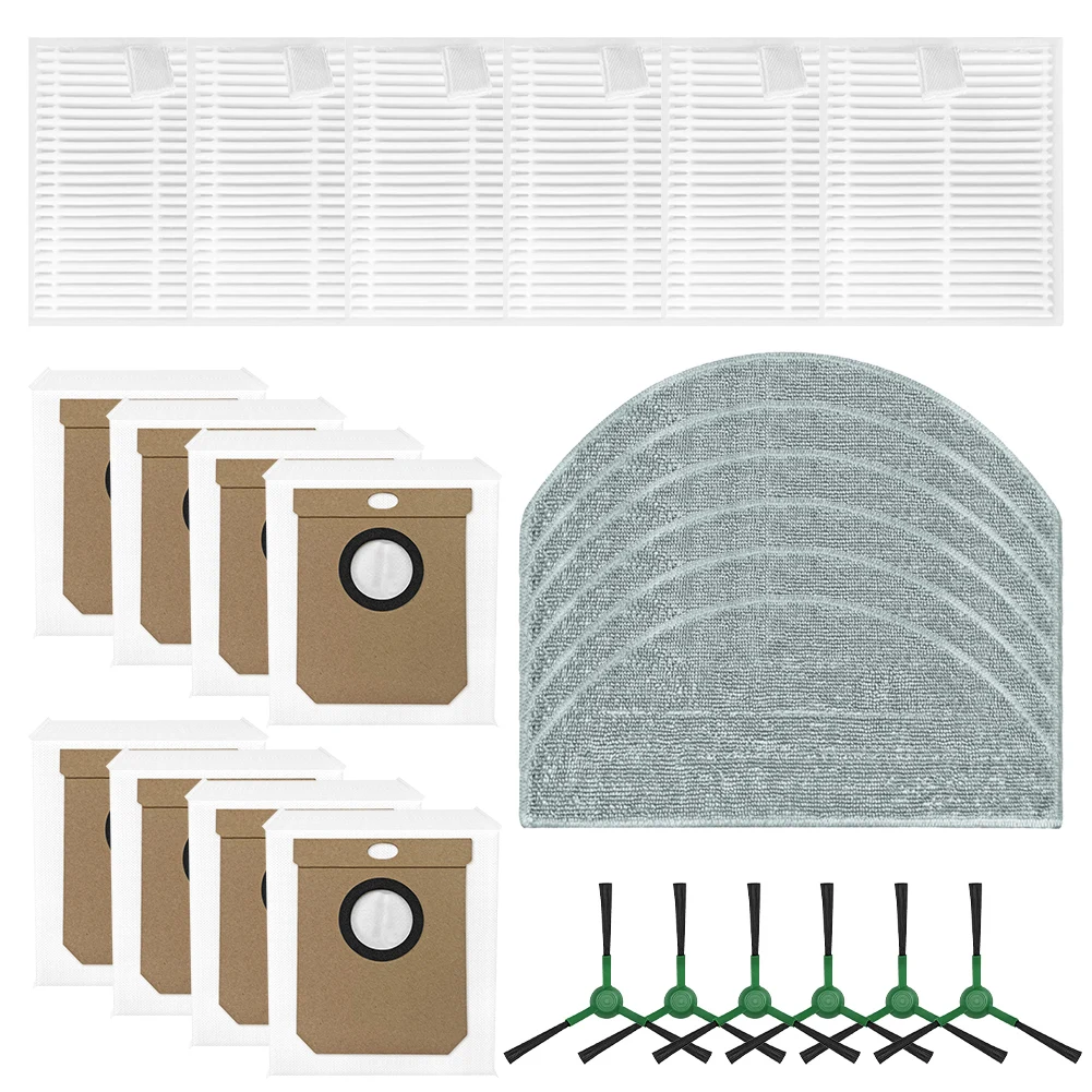 1 Set For DEERMA S30 / For DEM-S30 Robot Vacuum Cleaner Filter Mop Cloth Dust Bag Side Brush Kit Vacuum Cleaner Accessories