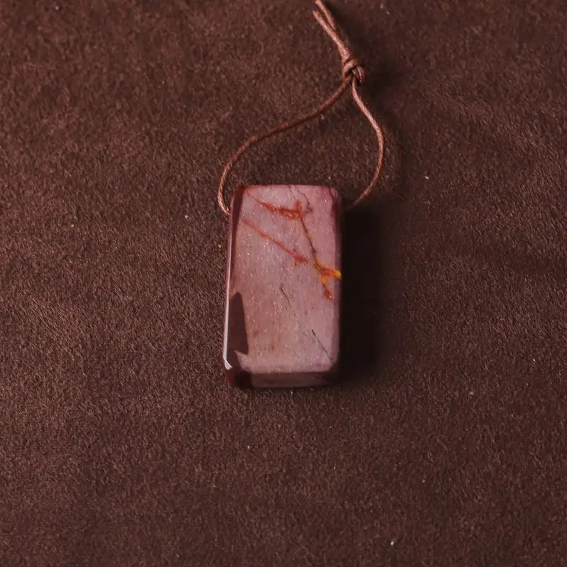 

Натуральный Прямоугольный кулон Mookite Jasper, уникальные украшения из драгоценных камней землистого тона для любителей стиля бохо, 40x22x7 мм-11,7 г