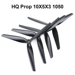 Hélices de nylon FPV, HQ Prop, Preto-Carbono, Reforçado, 3 Lâminas, Tri-Blade, 1050/9050, 9x5x3, 10x5x3, Acessórios