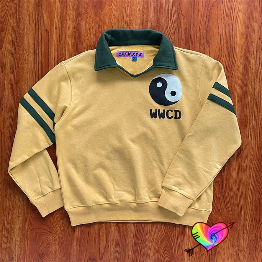 Fleece CPFM WWCD Sweatshirts Men Women Hip Hop Tai Ji Logo CPFM.XYZ Pullovers High Quality Rugby Polo Hoodie