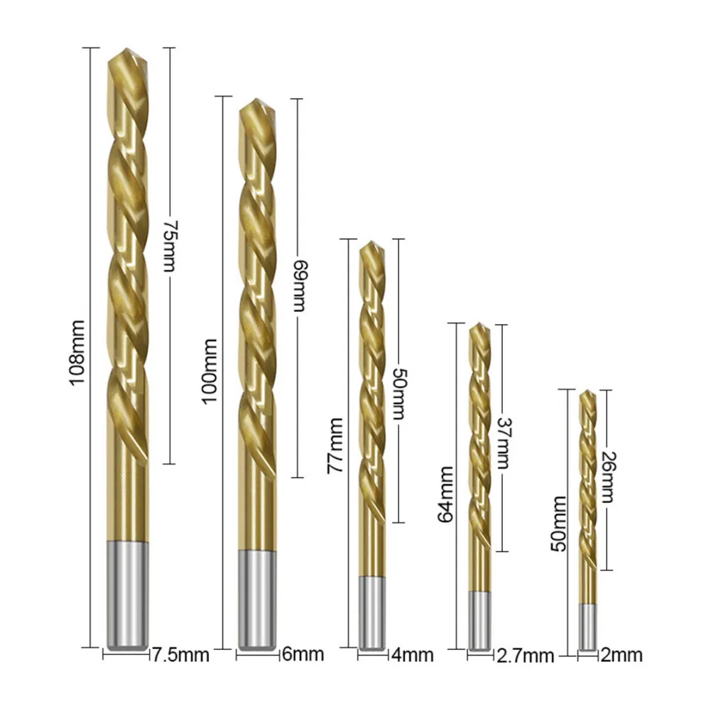 10Pcs Screw Extractor Left Hand Drill Bit Slip Tooth Remover Broken Bolt Damaged Screw Fitting Extractor Hand Power Repair Set