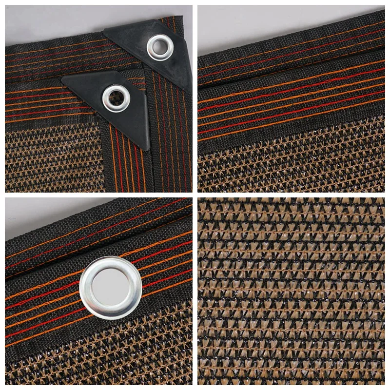 Braunes Outdoor-Sonnenschutznetz Geeignet für Hof, Sukkulenten-Pflanzen, Gewächshaus-Schattierung, Pergola-Sonnensegel – Detail 7