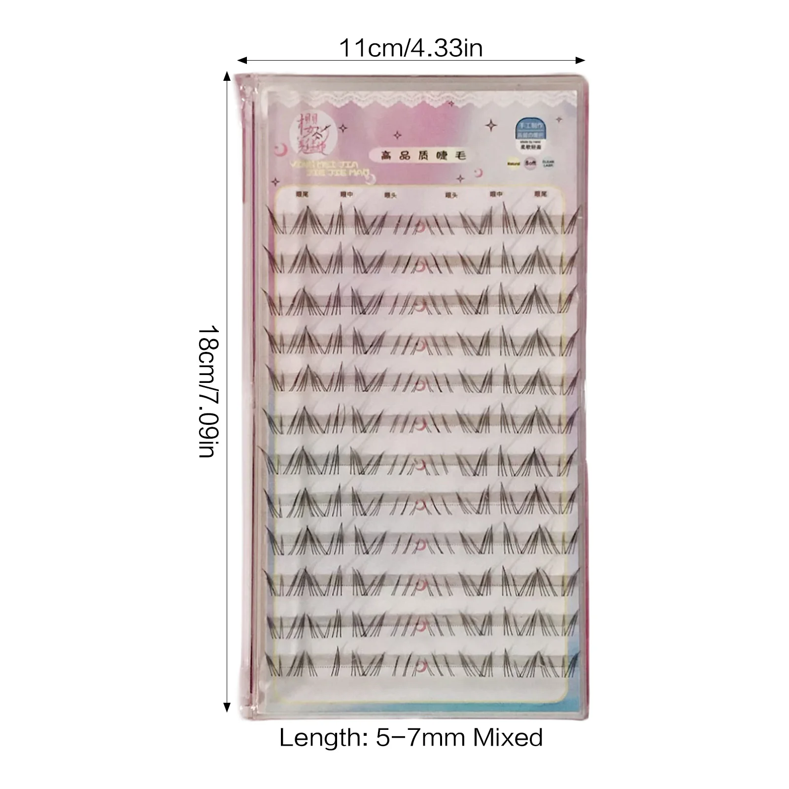 لا الغراء الرموش الصناعية المانجا القط نمط مجموعات الرموش الطبيعية حجم الرموش السفلية مع غرامة شعر القط نظرة تأثيري ماكياج #6