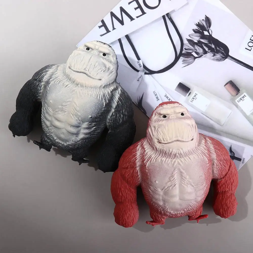 9cm Creative Funny Giant Gorilla Soft Rubber Toys Elastic Monkey Squeeze Vent Gorilla Doll