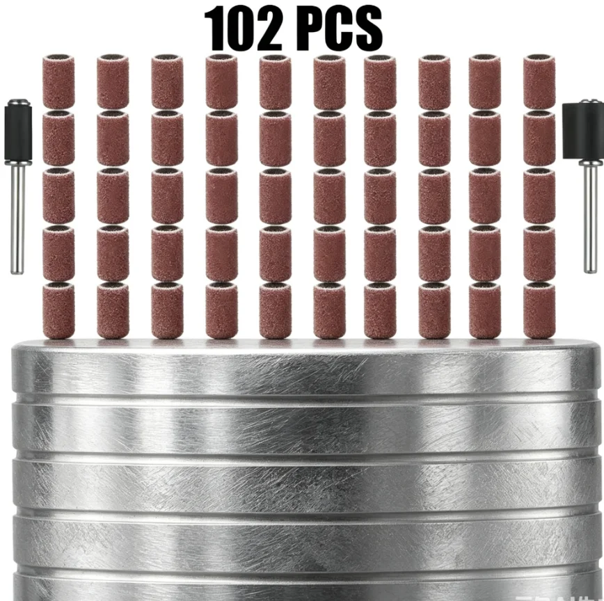 kit-de-102-pecas-de-tambores-de-lixa-80-grit-e-bandas-de-lixa-de-1-2-e-1-4-polegada-com-mandris-compativel-com-ferramentas-abrasivas-rotativas-dremel-e-brocas-de-unha